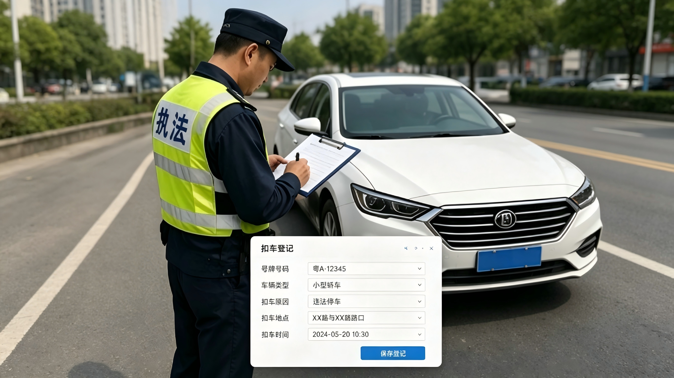 扣车登记